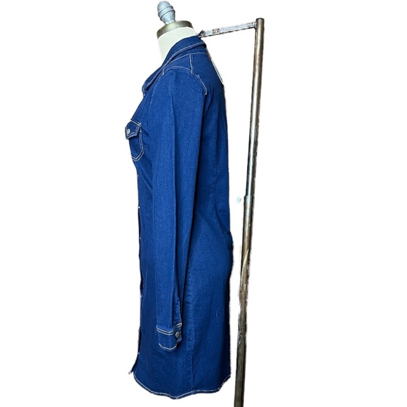 Missguided Long Sleeve Button Denim Dress size 6 - Picture 4 of 16